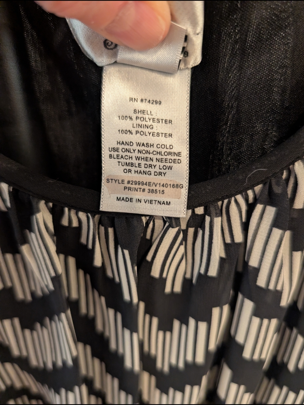 Sweet Storm Black and White Chevron Mini Dress - Picture 7 of 10